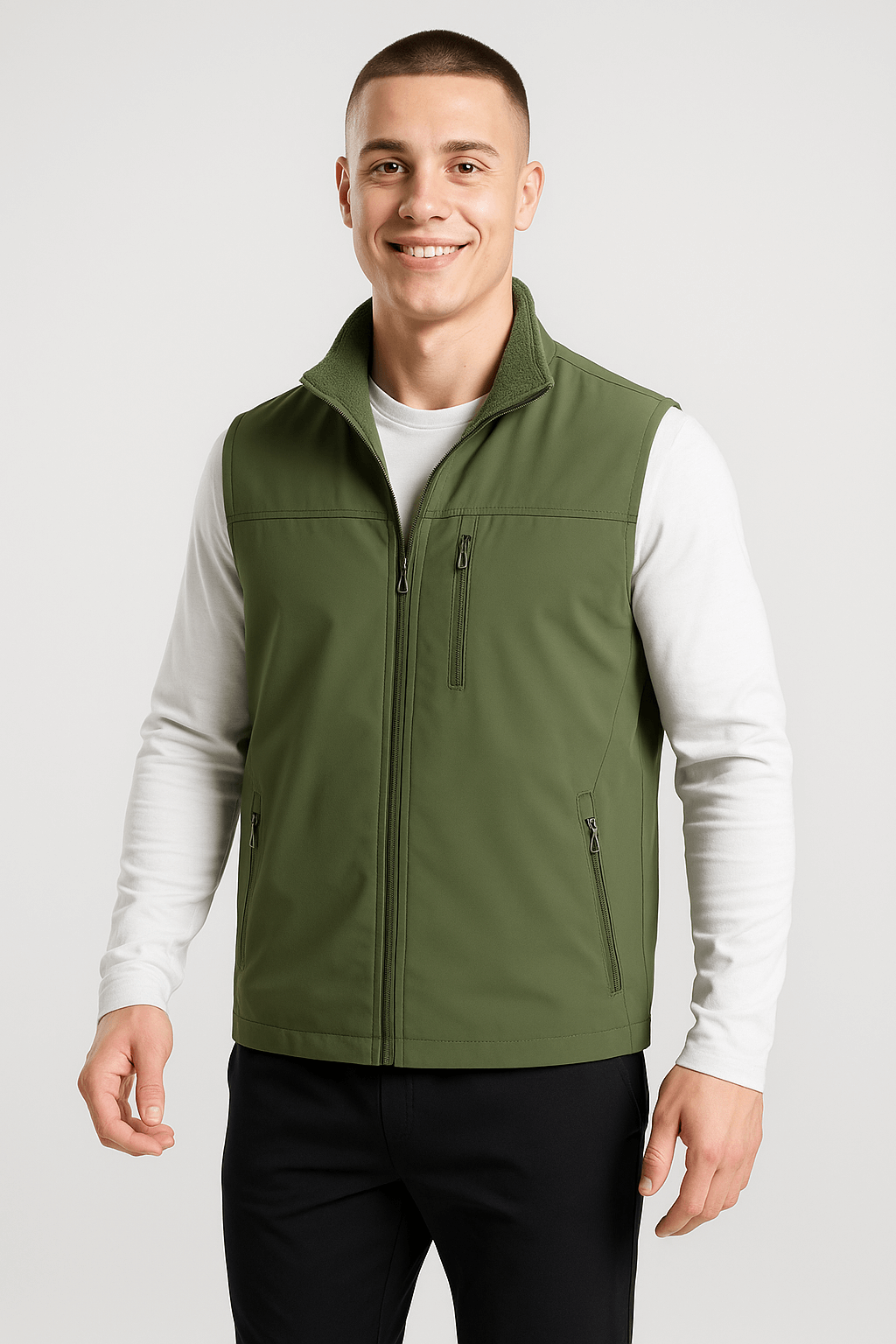 Men’s Lightweight Softshell Outdoor Vest – Windproof and Water-Resistant Layer for Hiking and Cycling