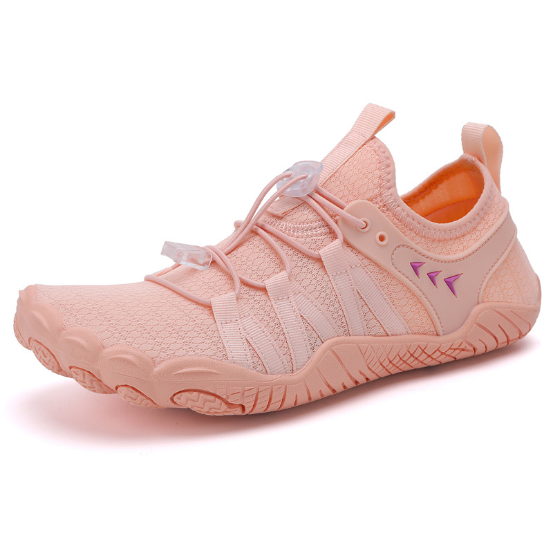 Lightweight Barefoot-Style Walking Shoe with Flexible Sole and Breathable Mesh Upper for Trail and Travel