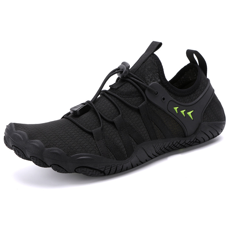 Lightweight Barefoot-Style Walking Shoe with Flexible Sole and Breathable Mesh Upper for Trail and Travel