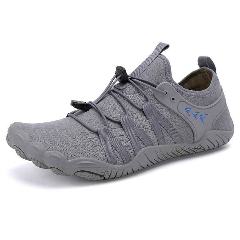 Lightweight Barefoot-Style Walking Shoe with Flexible Sole and Breathable Mesh Upper for Trail and Travel