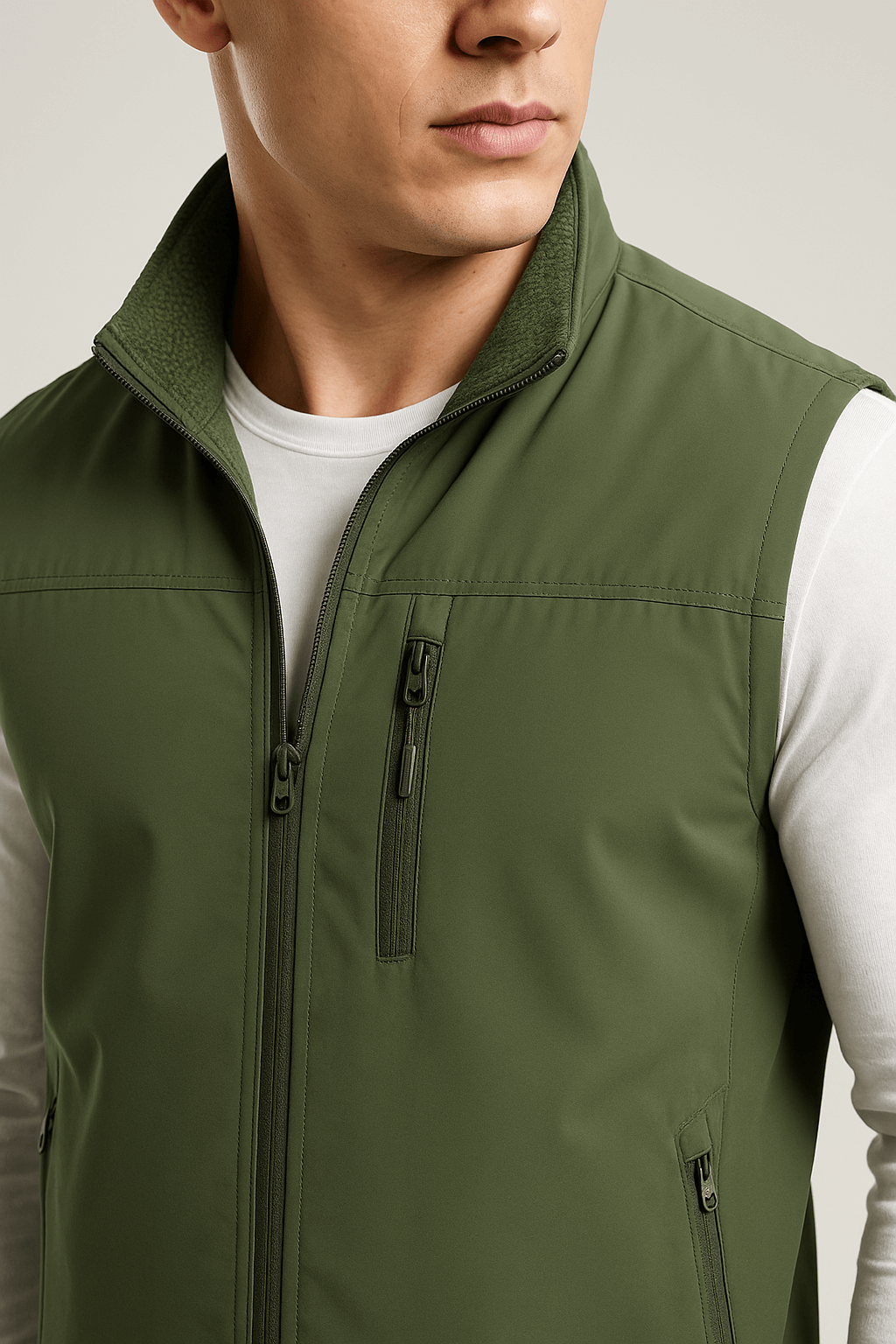 Men’s Lightweight Softshell Outdoor Vest – Windproof and Water-Resistant Layer for Hiking and Cycling