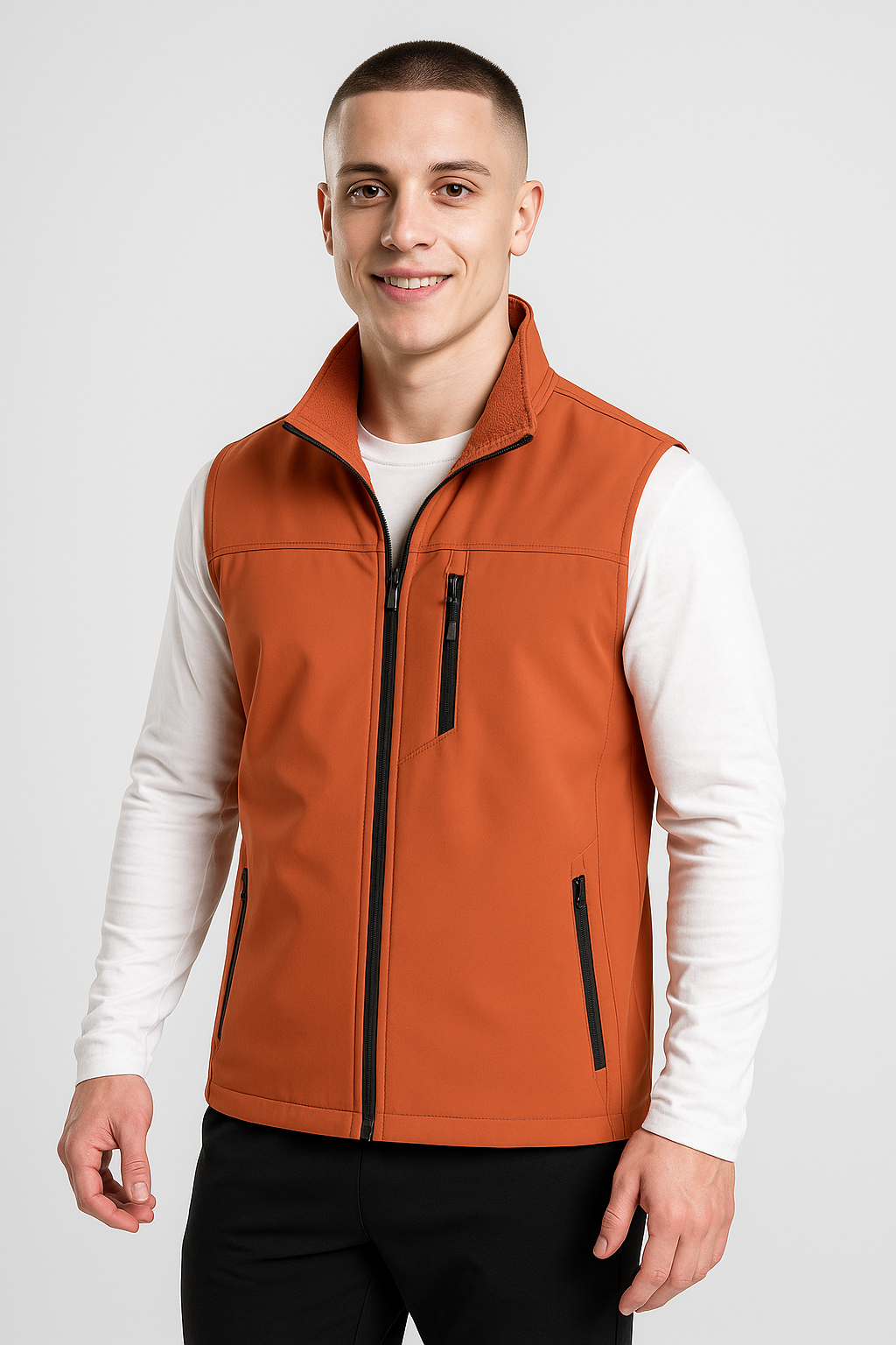 Men’s Lightweight Softshell Outdoor Vest – Windproof and Water-Resistant Layer for Hiking and Cycling