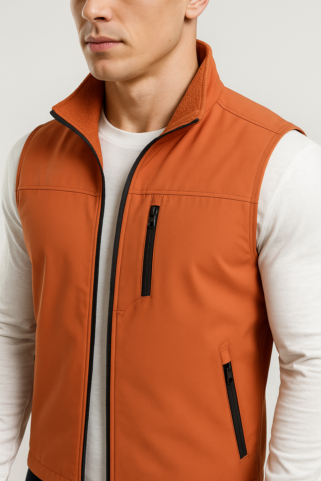Men’s Lightweight Softshell Outdoor Vest – Windproof and Water-Resistant Layer for Hiking and Cycling