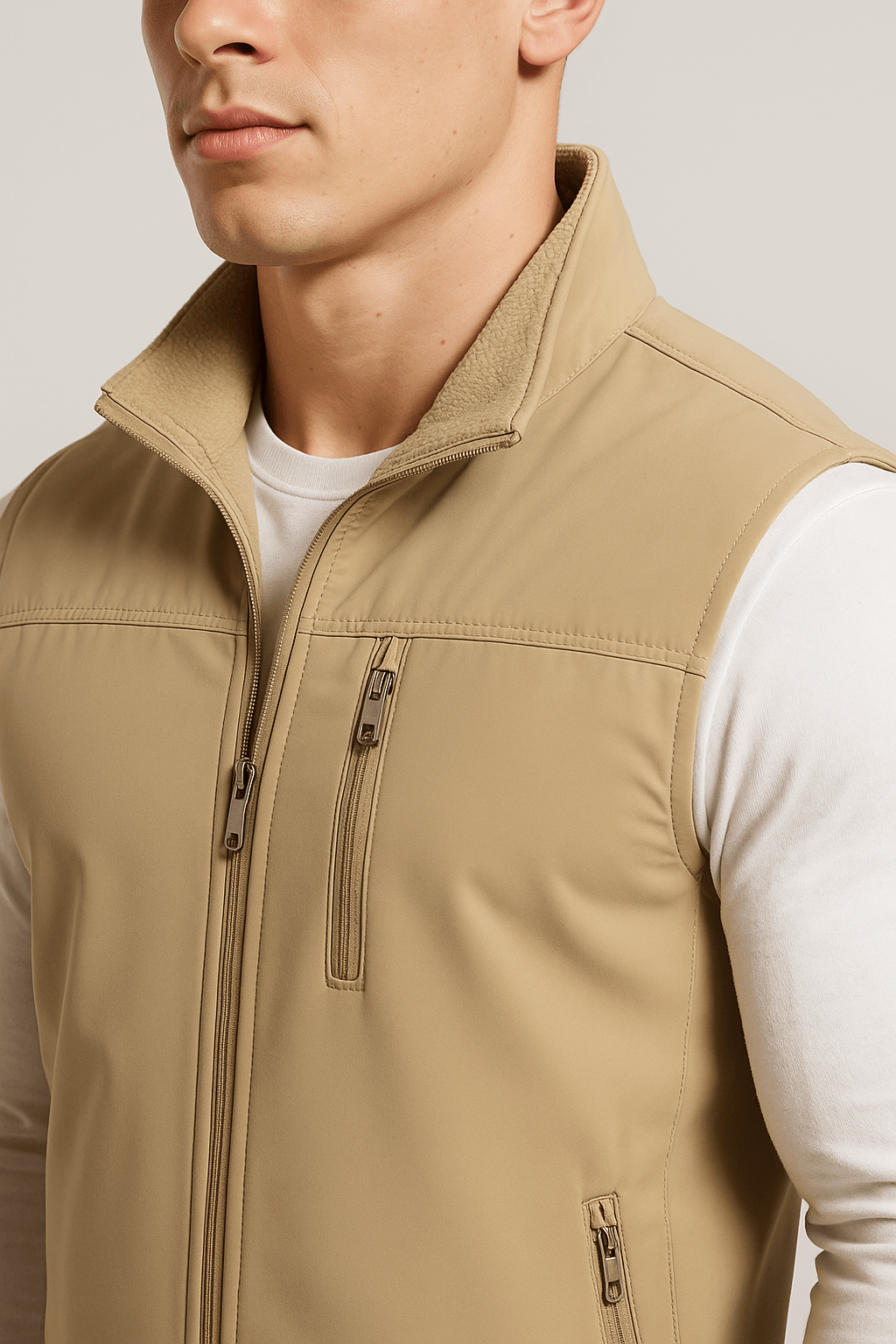 Men’s Lightweight Softshell Outdoor Vest – Windproof and Water-Resistant Layer for Hiking and Cycling