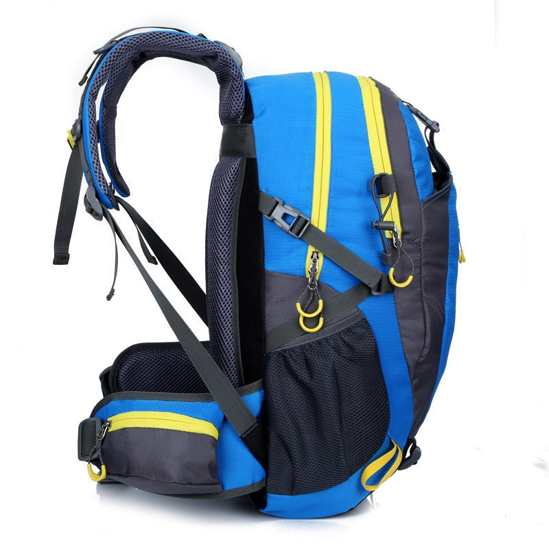 40L Lightweight Nylon Hiking and Camping Backpack with Adjustable Straps and Mesh Pockets for Trail and Travel