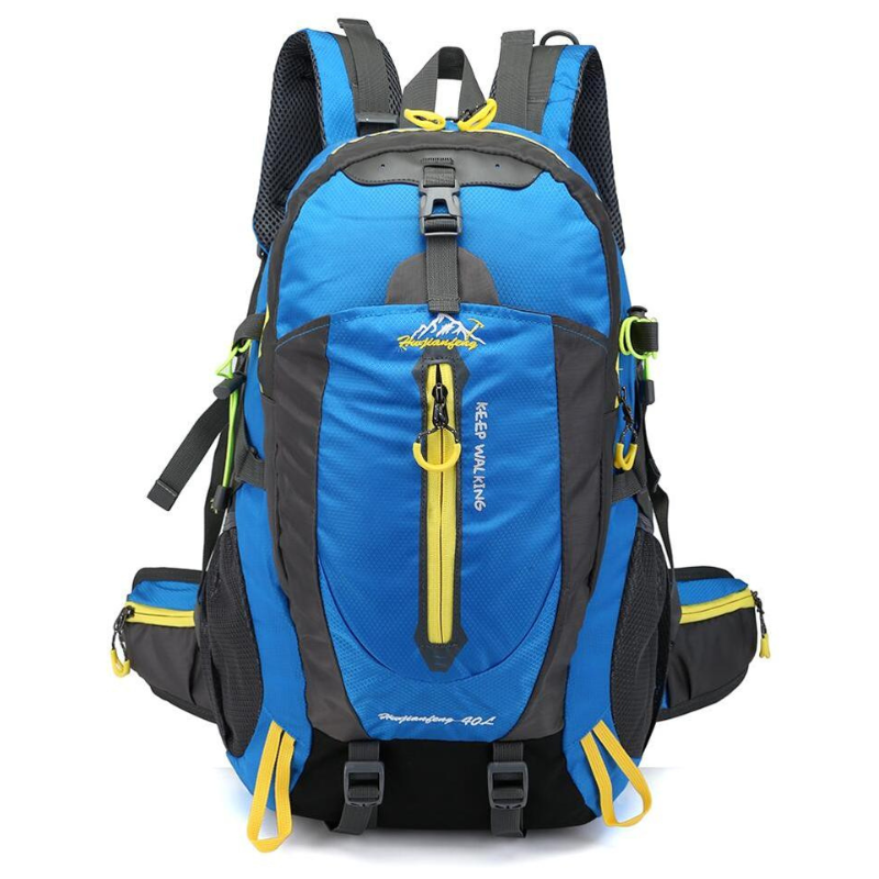 40L Lightweight Nylon Hiking and Camping Backpack with Adjustable Straps and Mesh Pockets for Trail and Travel