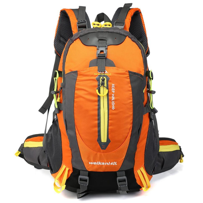 40L Lightweight Nylon Hiking and Camping Backpack with Adjustable Straps and Mesh Pockets for Trail and Travel