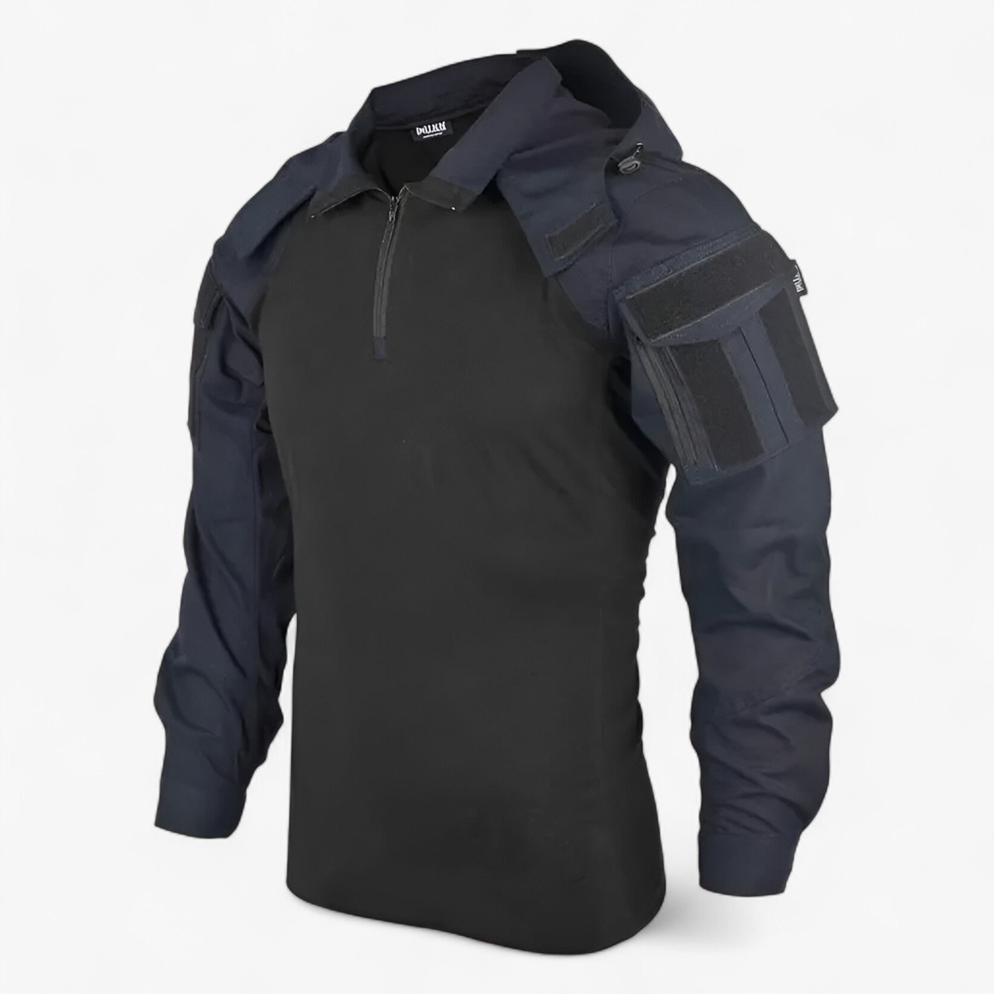 Men’s Cotton Tactical Camo Shirt with Zipper Front and Reinforced Elbows for Field and Outdoor Use