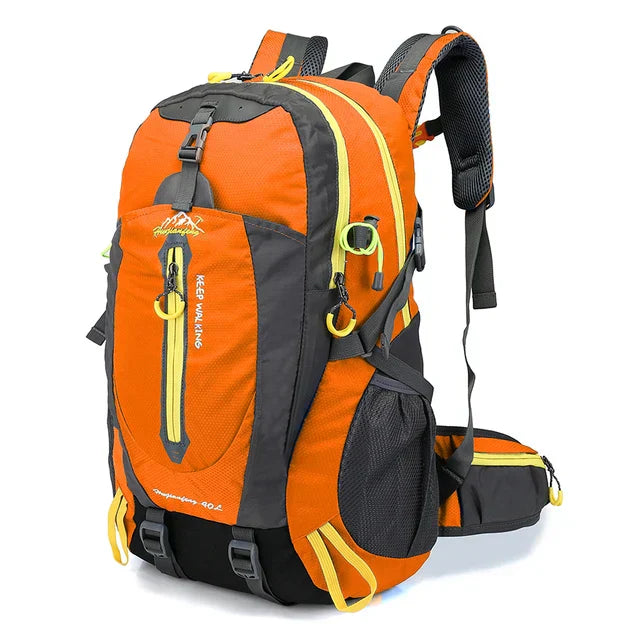 40L Lightweight Nylon Hiking and Camping Backpack with Adjustable Straps and Mesh Pockets for Trail and Travel