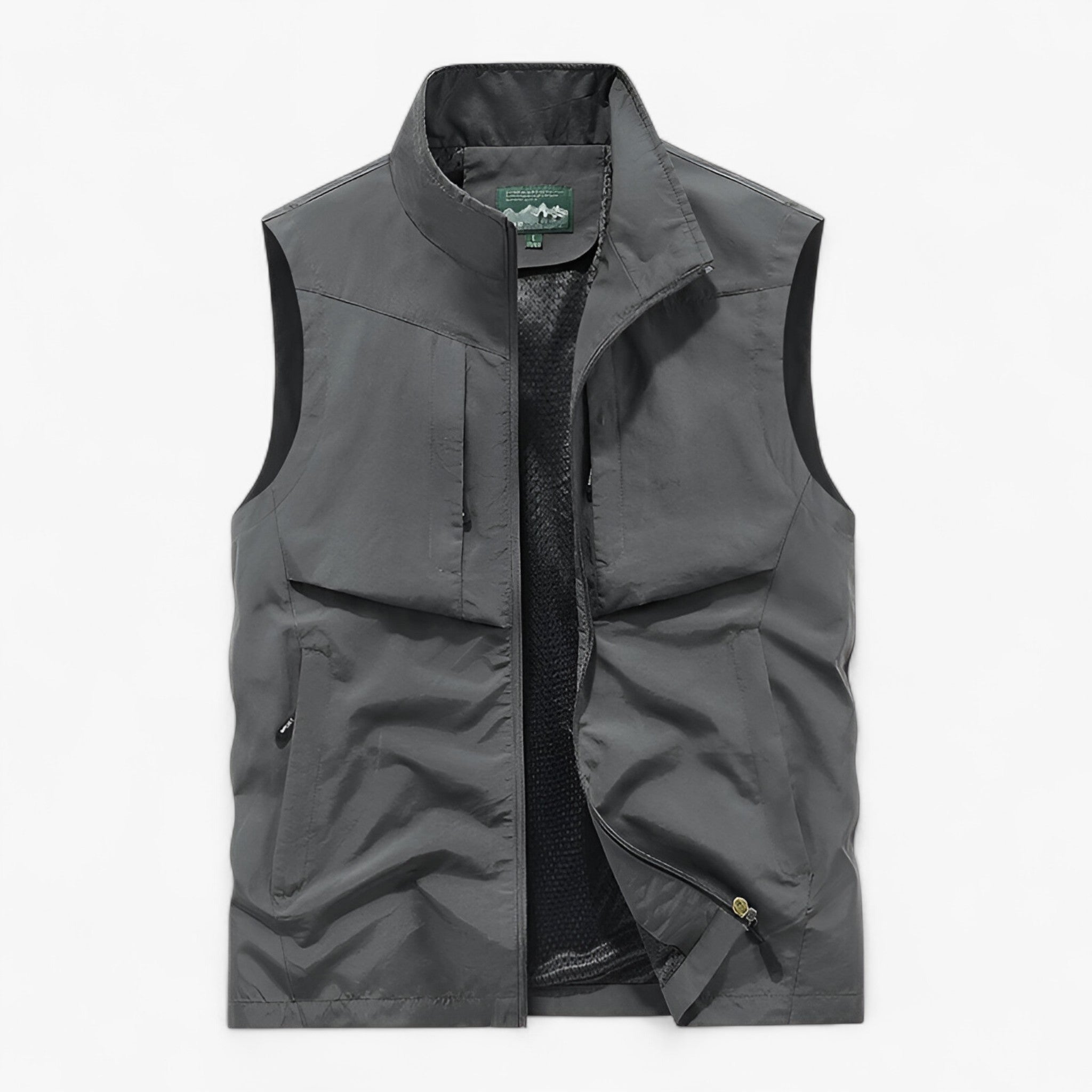 Men’s Lightweight Waterproof Hiking Vest with Breathable Mesh and 6 Pockets for Trail and Campsite
