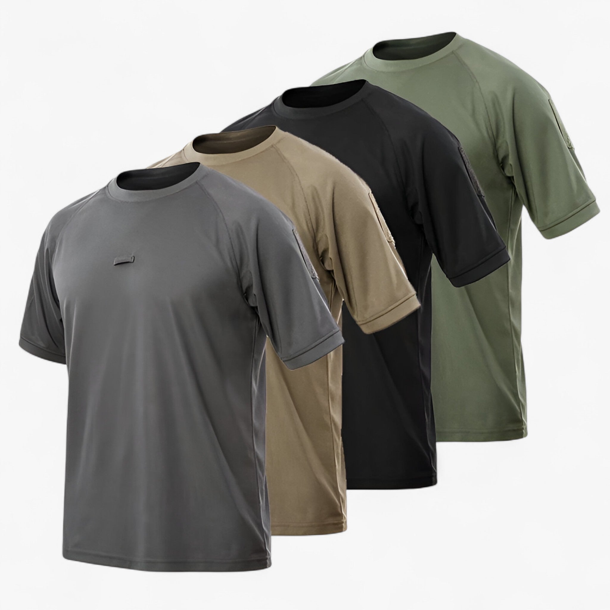 Men's Short-Sleeve Quick-Dry Polyester T-Shirt – Breathable Athletic Fit for Running, Hiking, and Training