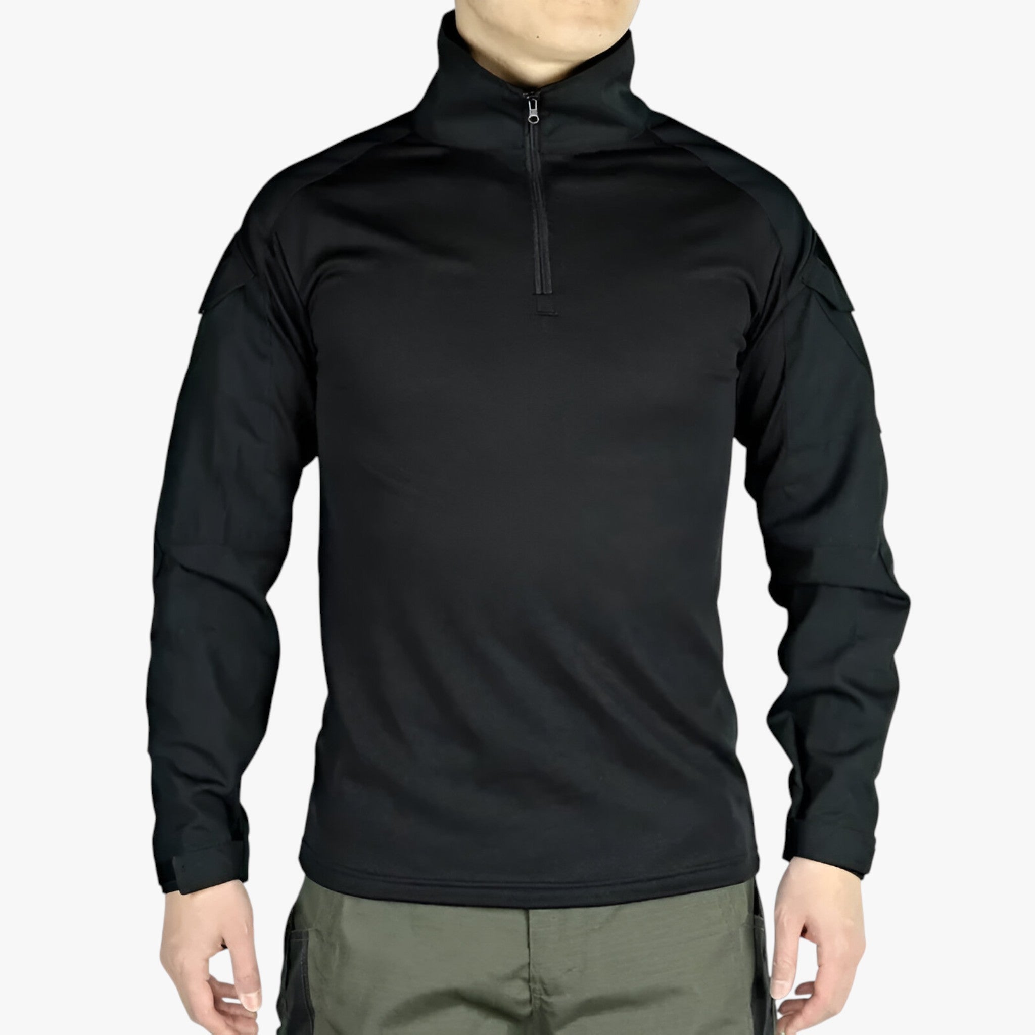 Men's Long-Sleeve Cotton Hiking Shirt with Camouflage Pattern for Trail and Field Use