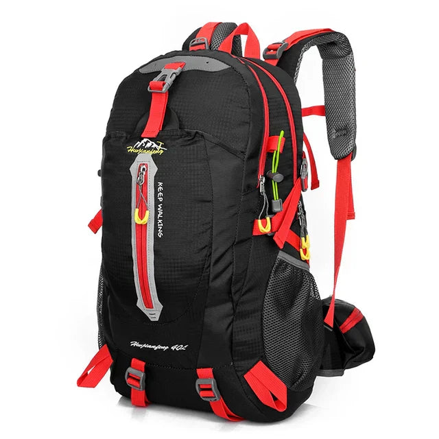 40L Lightweight Nylon Hiking and Camping Backpack with Adjustable Straps and Mesh Pockets for Trail and Travel