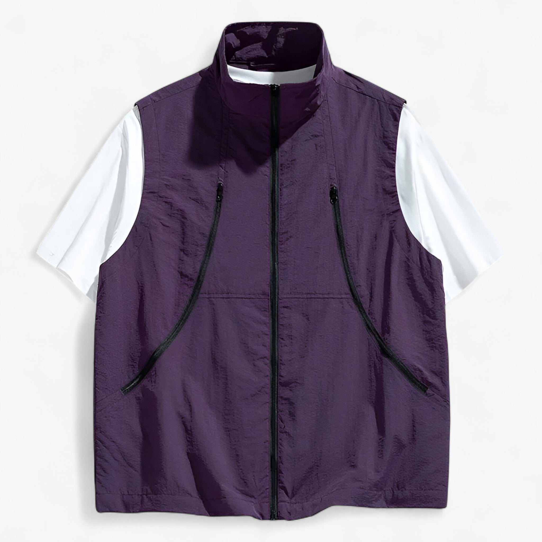 Men's Lightweight Cotton Vest with Breathable Fabric for Warm-Weather Hiking and Camping