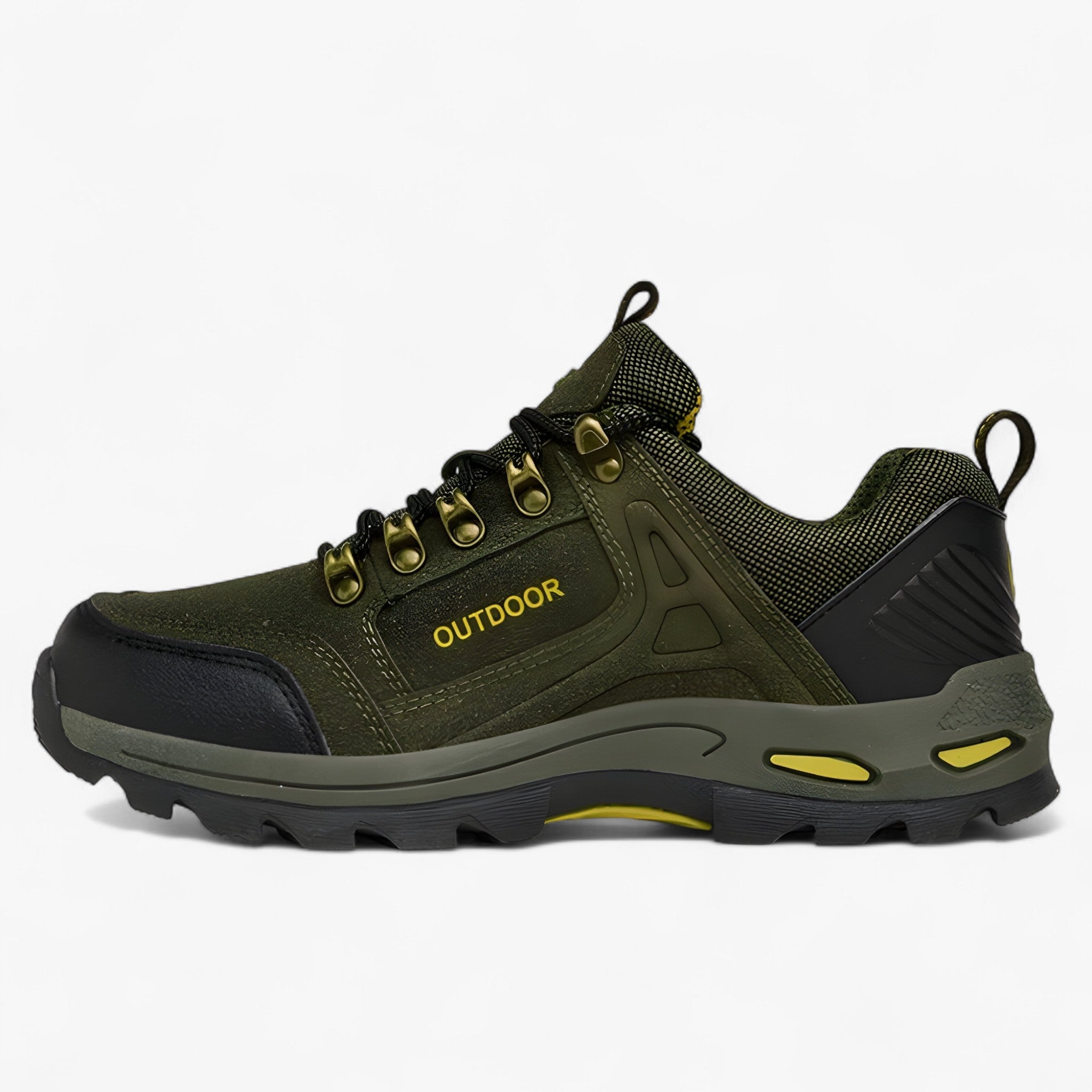 Men’s Suede Hiking Shoes with Non-Slip Rubber Sole and Ankle Support for Trail and Mountain Treks
