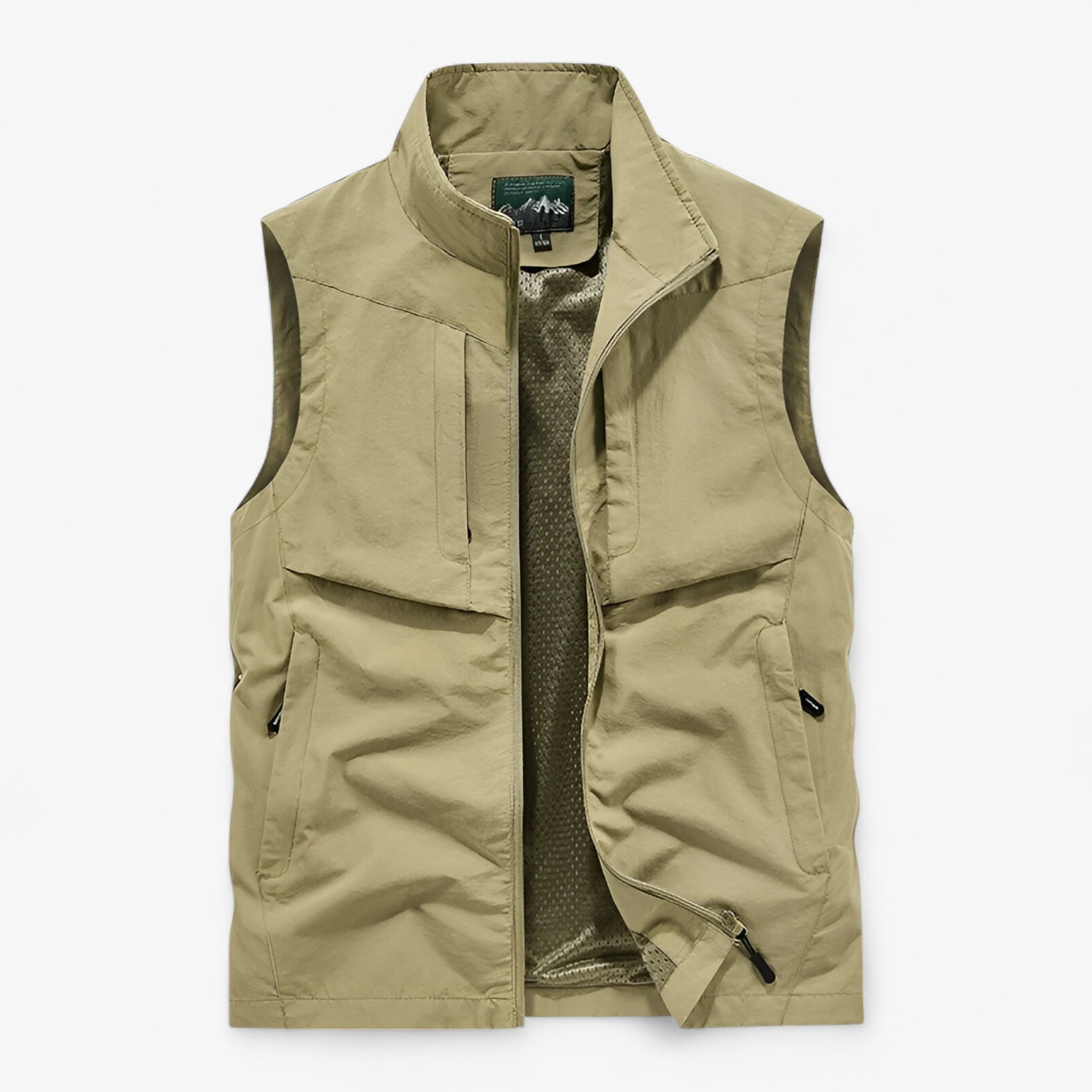 Men’s Lightweight Waterproof Hiking Vest with Breathable Mesh and 6 Pockets for Trail and Campsite