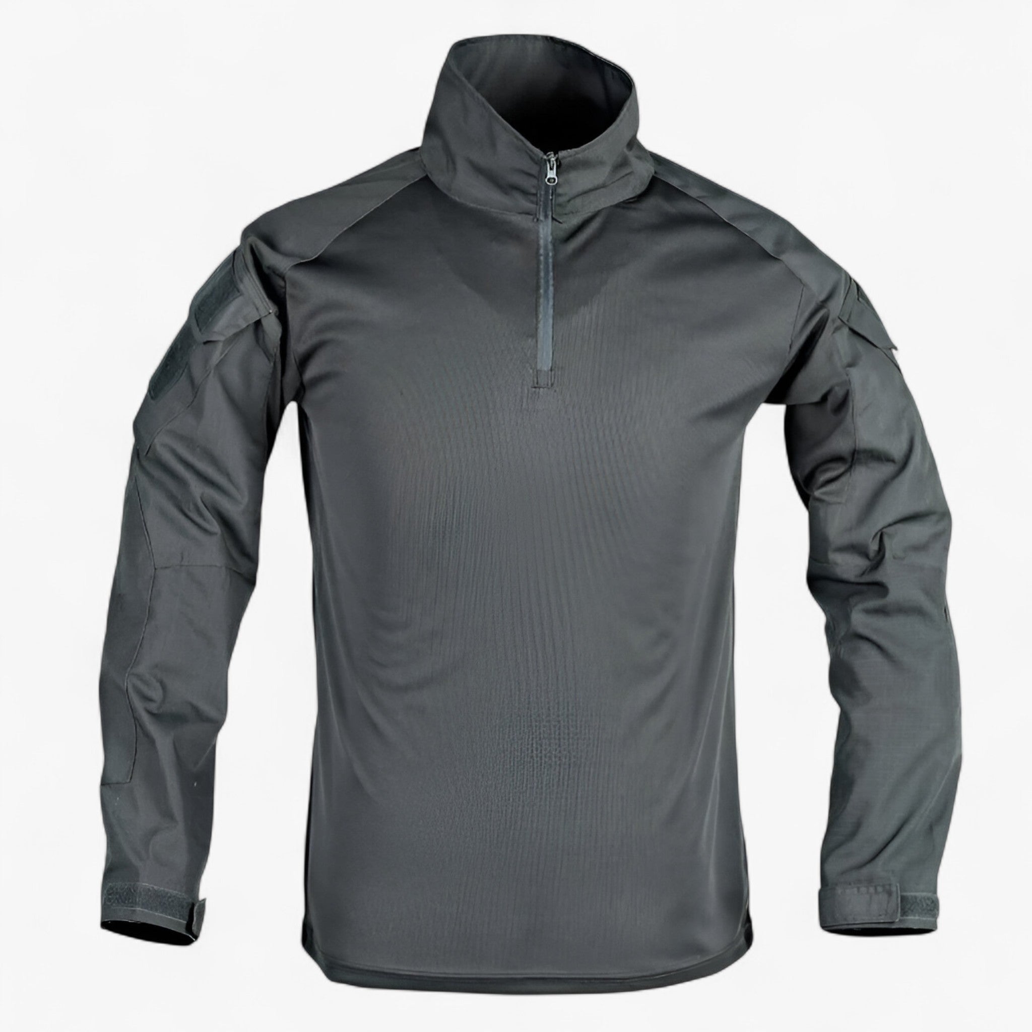 Men's Long-Sleeve Cotton Hiking Shirt with Camouflage Pattern for Trail and Field Use
