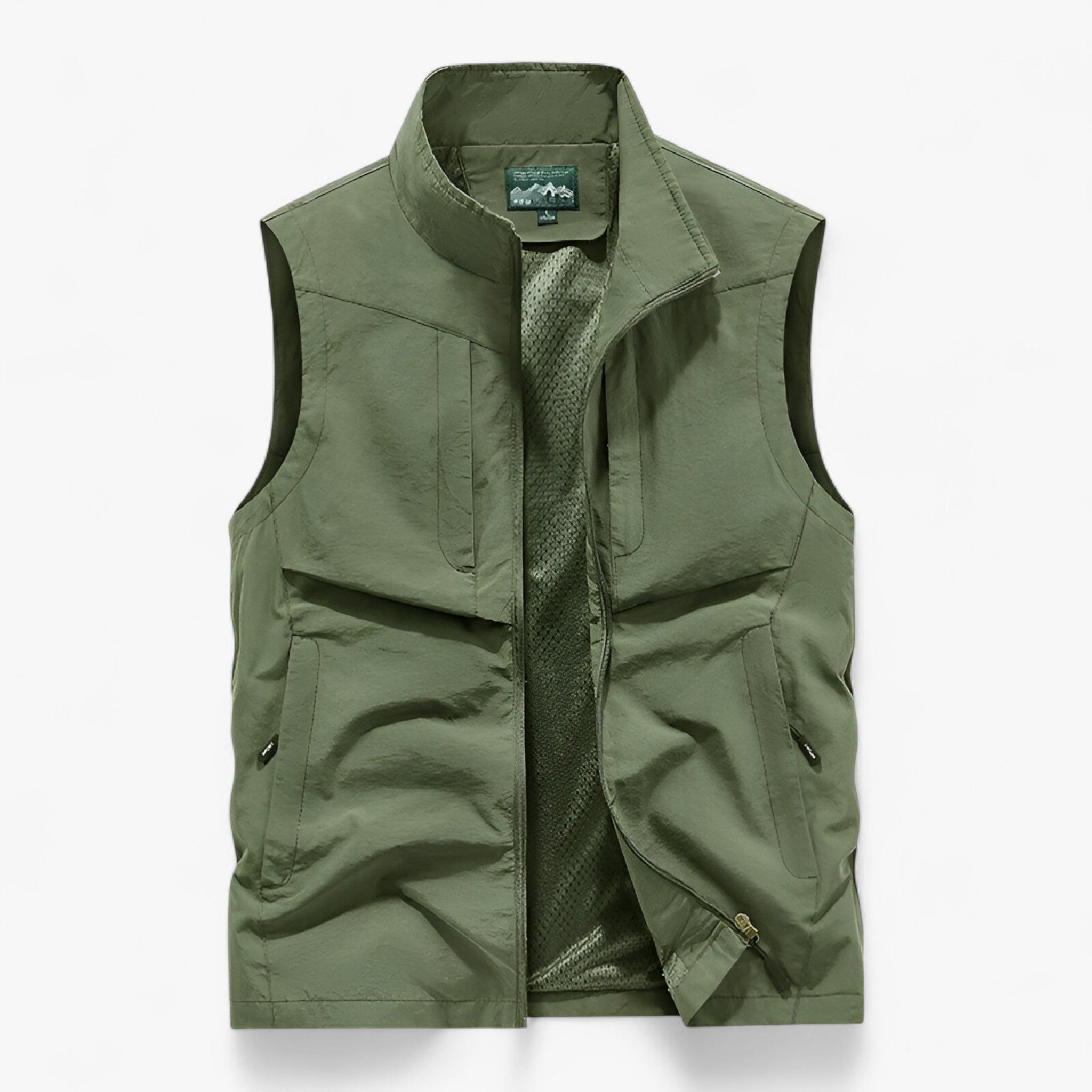Men’s Lightweight Waterproof Hiking Vest with Breathable Mesh and 6 Pockets for Trail and Campsite