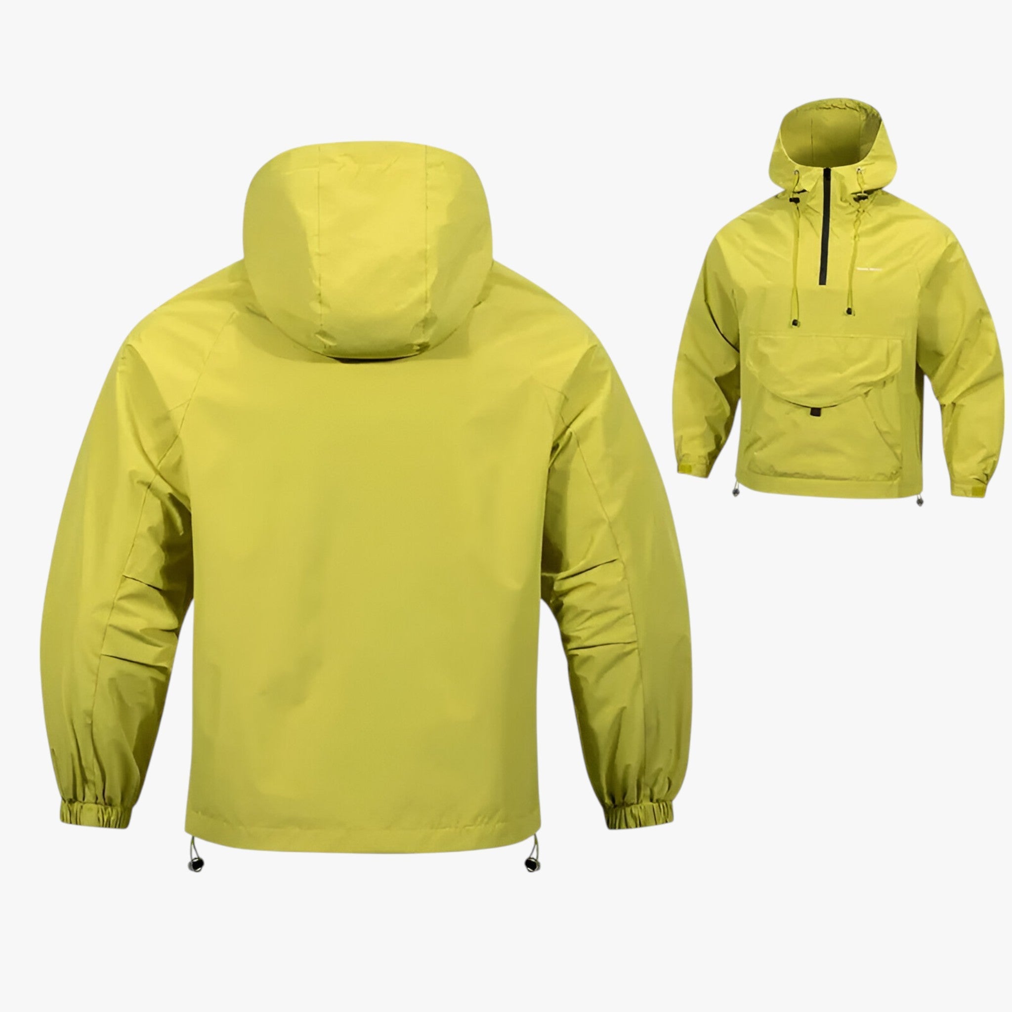 Men’s Windproof Hiking Jacket with Adjustable Hem and Breathable Fabric for Trail and Everyday Use