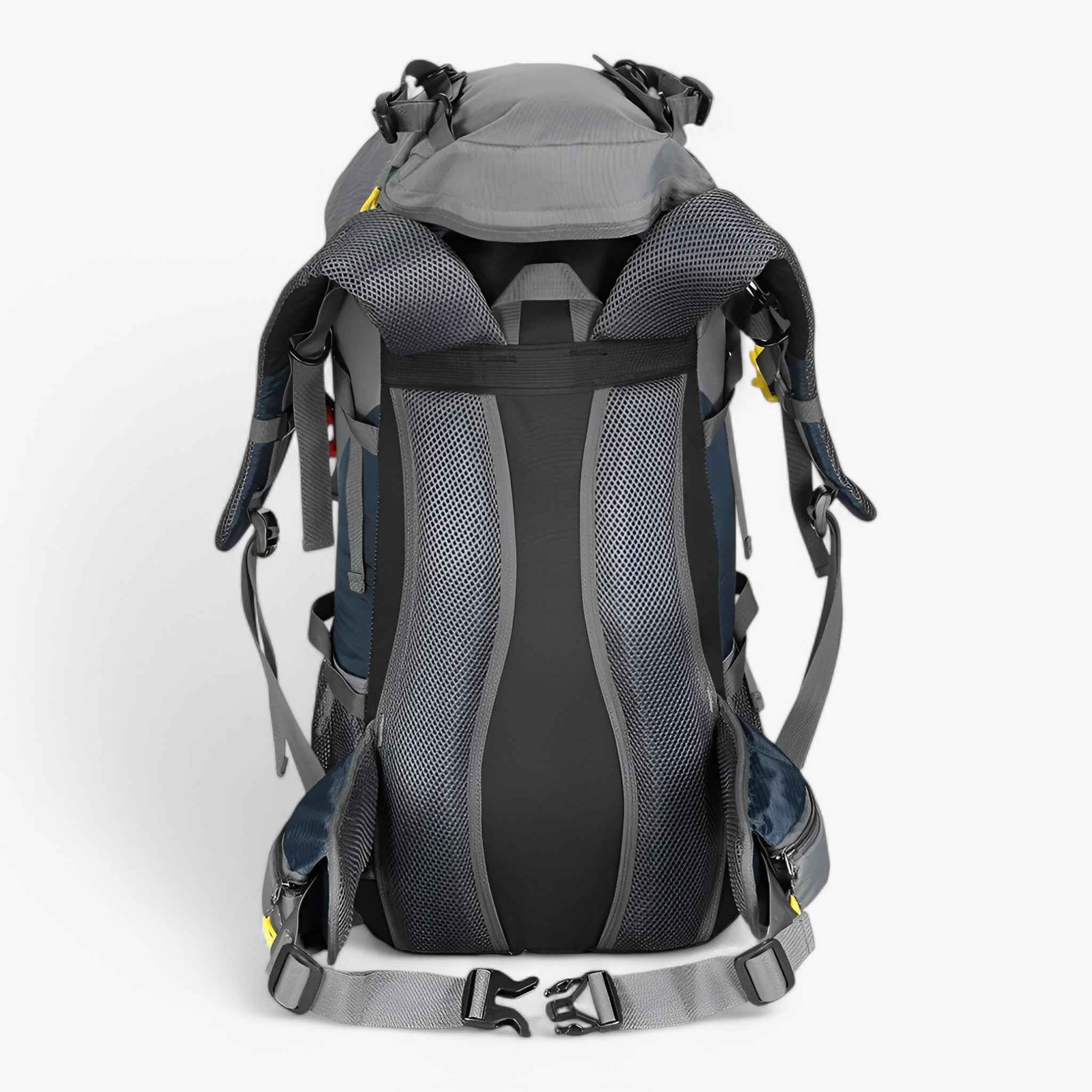 50L Water-Resistant Hiking Backpack with Rain Cover and Adjustable Straps for Camping Trips
