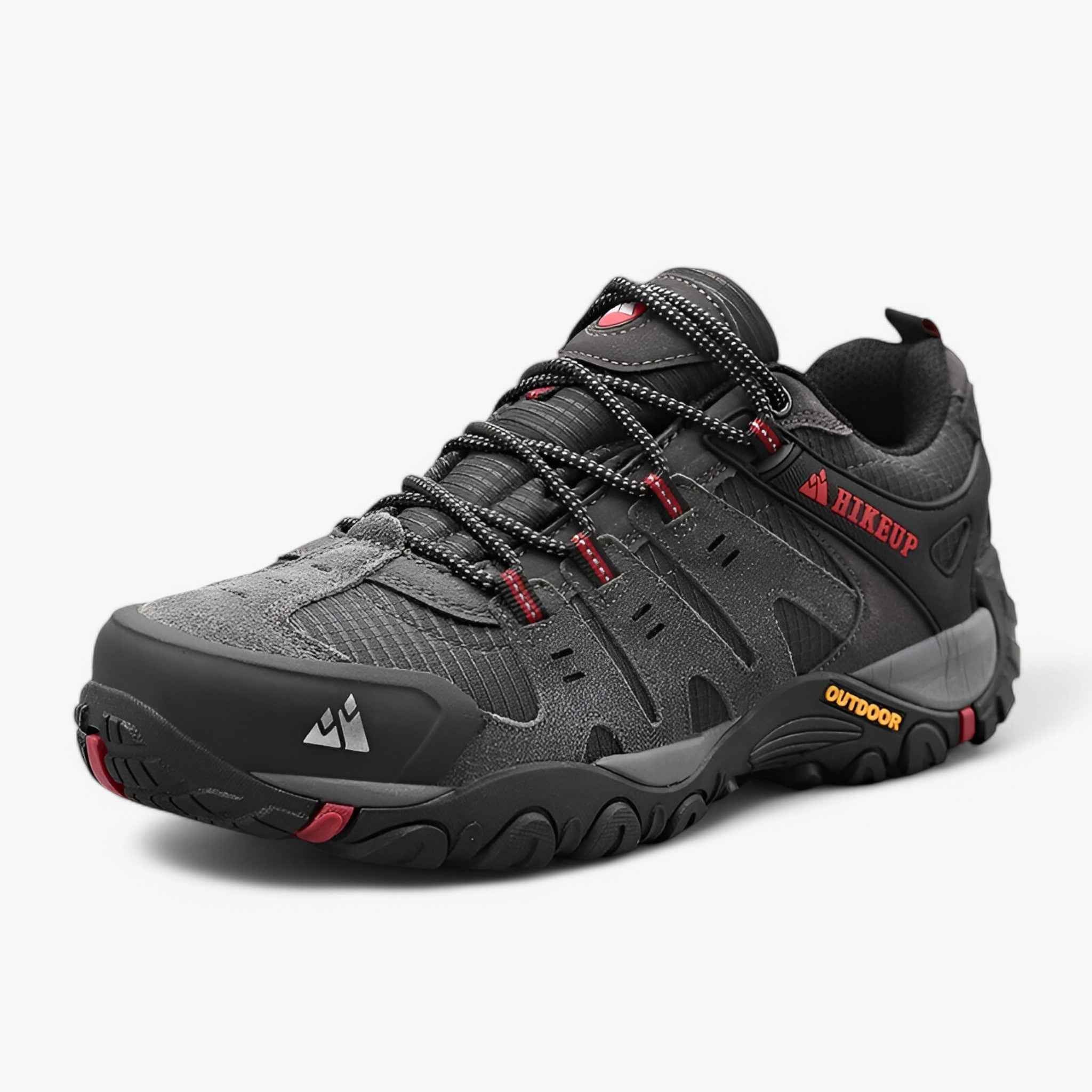 Men's Suede and Leather Hiking Shoes with Breathable Lining and Anti-Slip Outsole for Trail and Outdoor Use