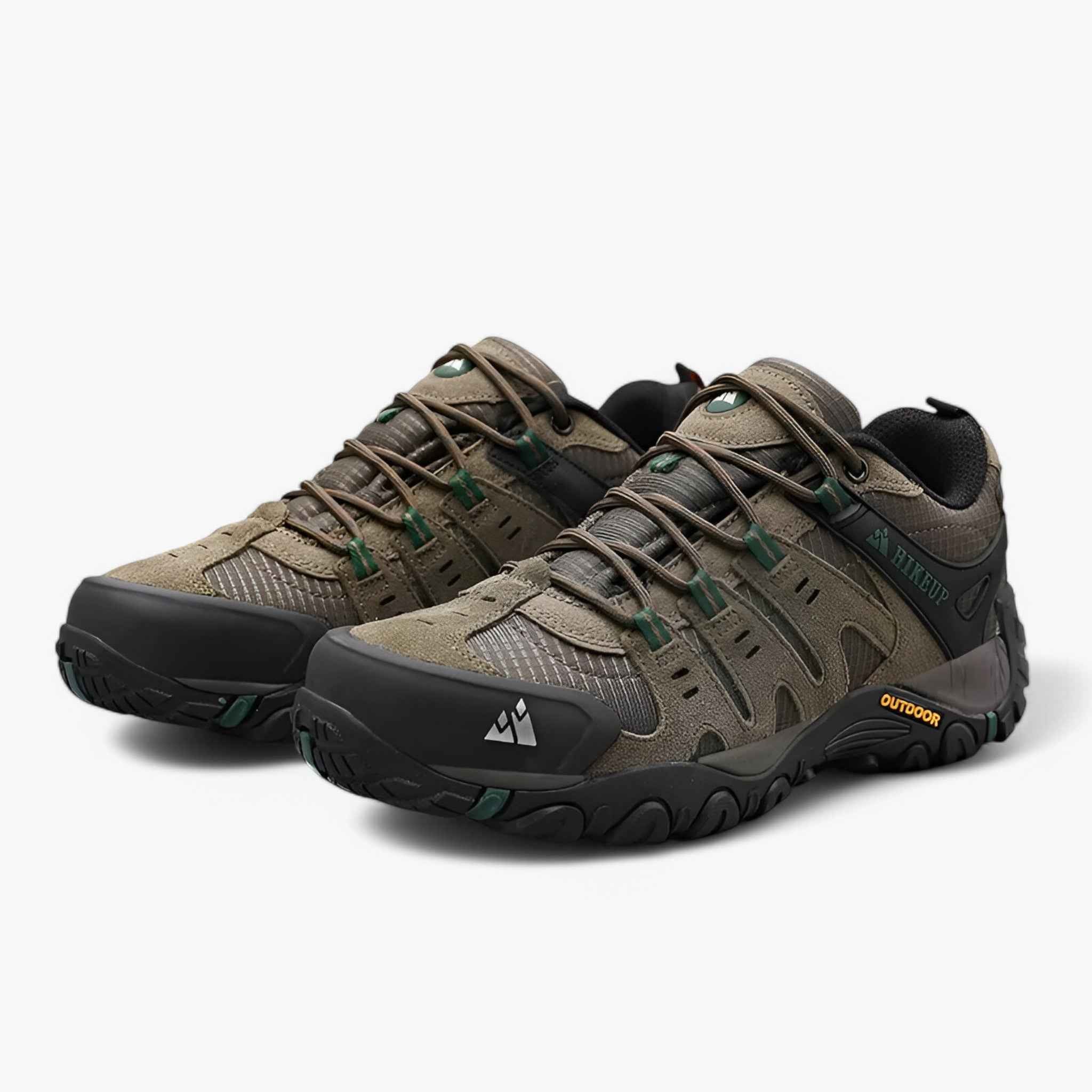 Men's Suede and Leather Hiking Shoes with Breathable Lining and Anti-Slip Outsole for Trail and Outdoor Use