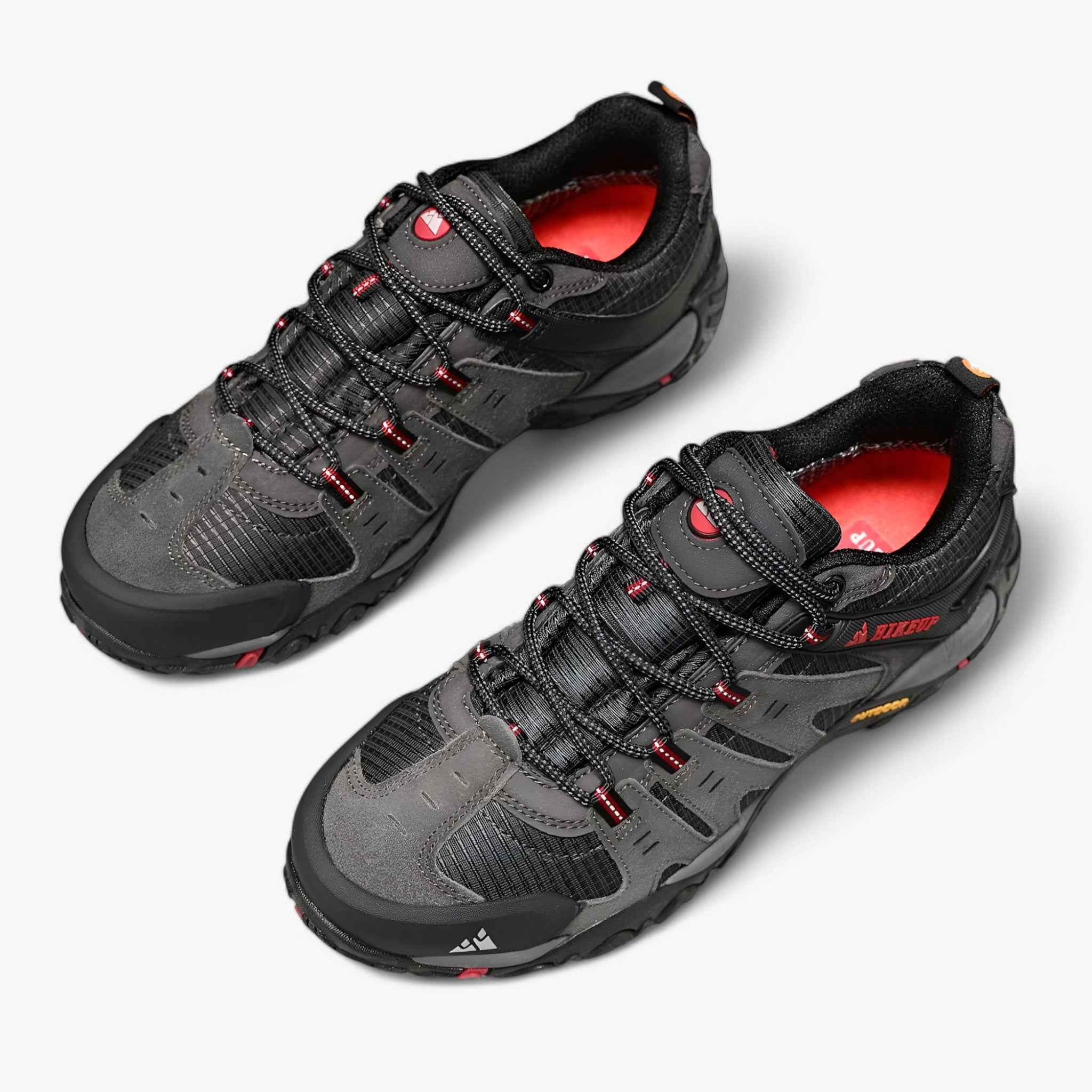 Men's Suede and Leather Hiking Shoes with Breathable Lining and Anti-Slip Outsole for Trail and Outdoor Use