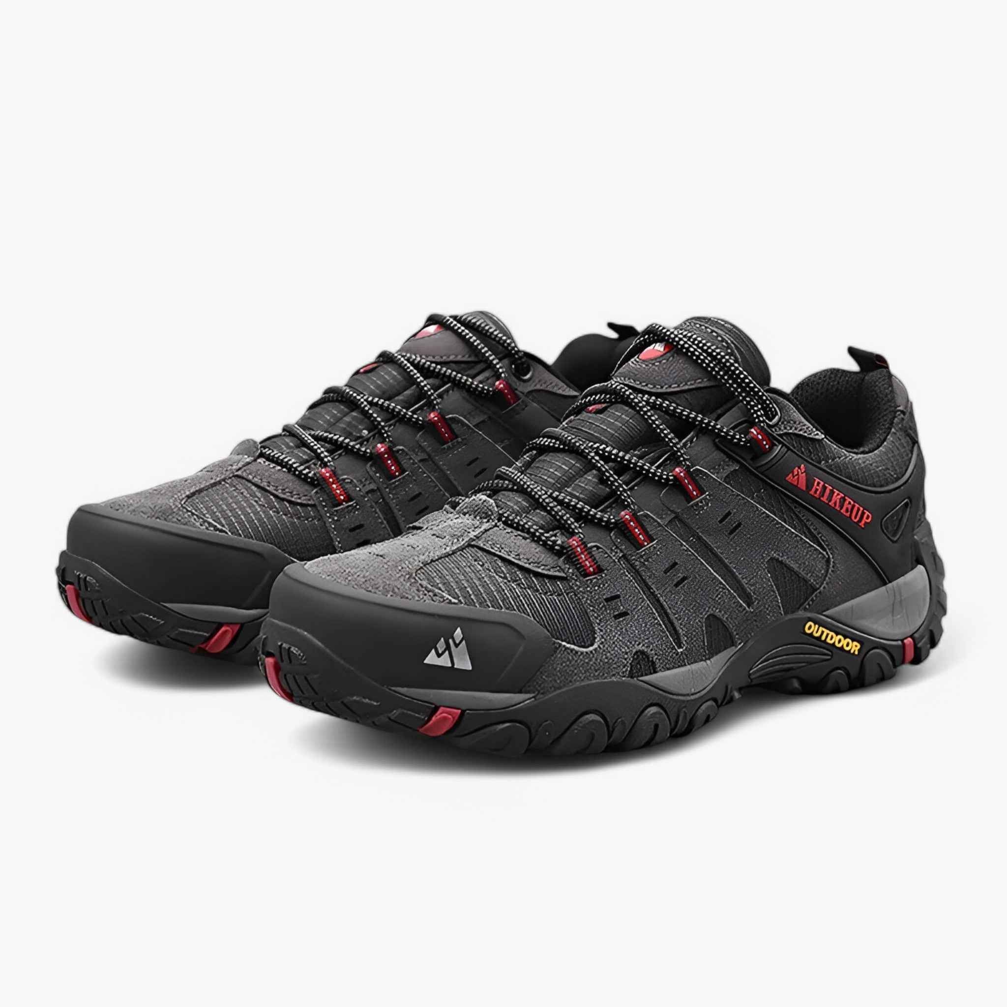 Men's Suede and Leather Hiking Shoes with Breathable Lining and Anti-Slip Outsole for Trail and Outdoor Use