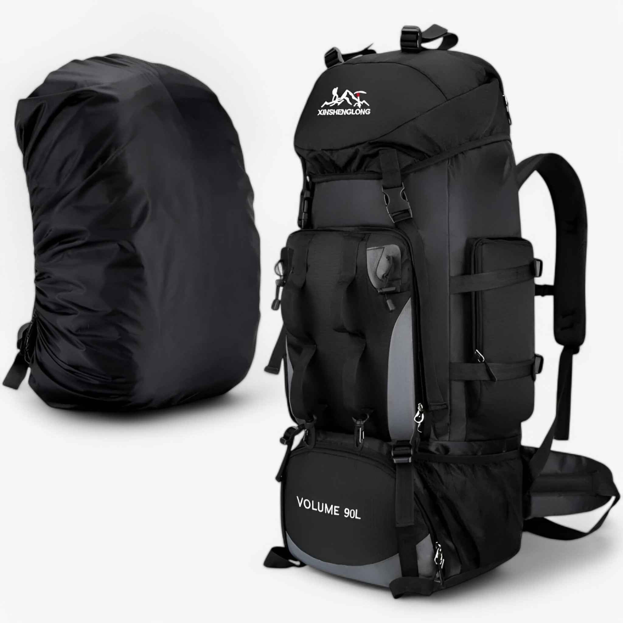 90L Waterproof Hiking Backpack with Adjustable Fit and Multi-Pocket Storage for Camping and Climbing Trips