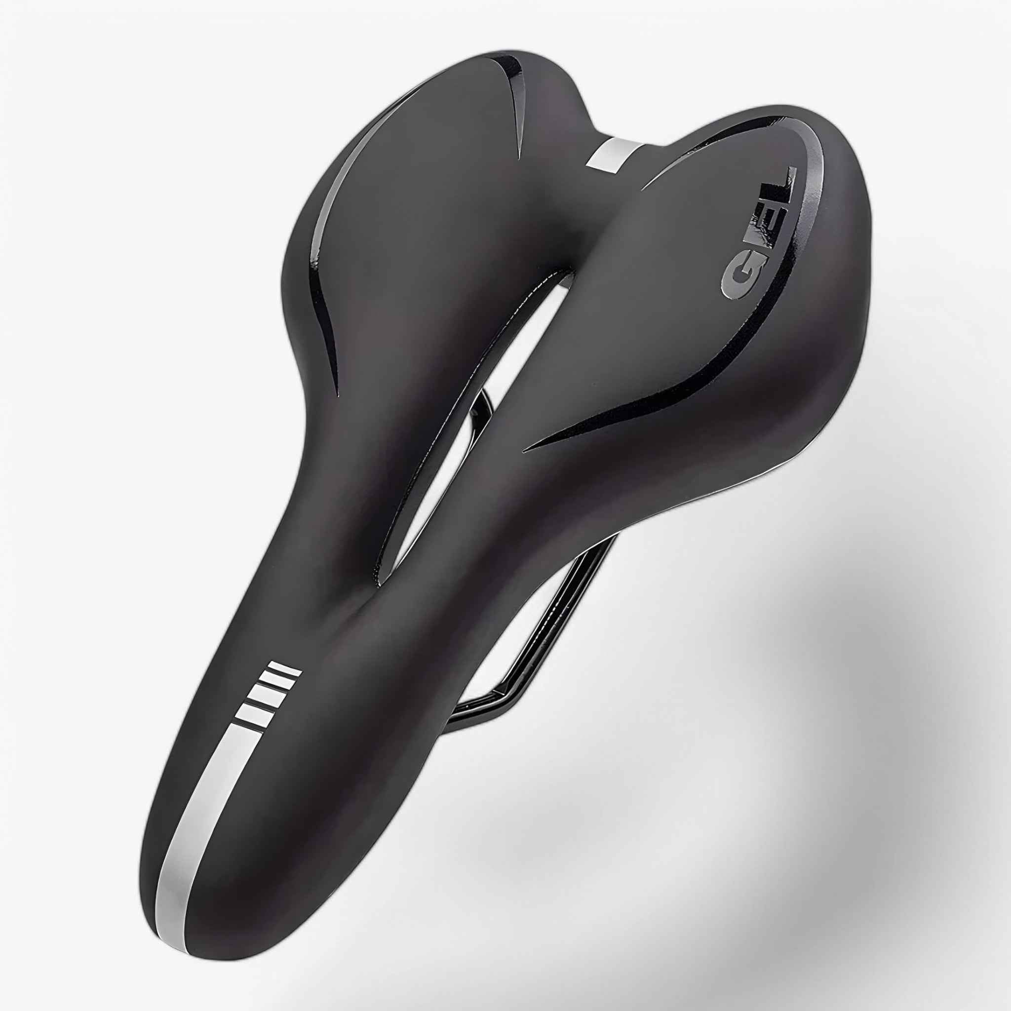 Shock-Absorbing Bike Saddle with Silica Gel Cushion and Water-Resistant PU Leather for Long-Distance Cycling