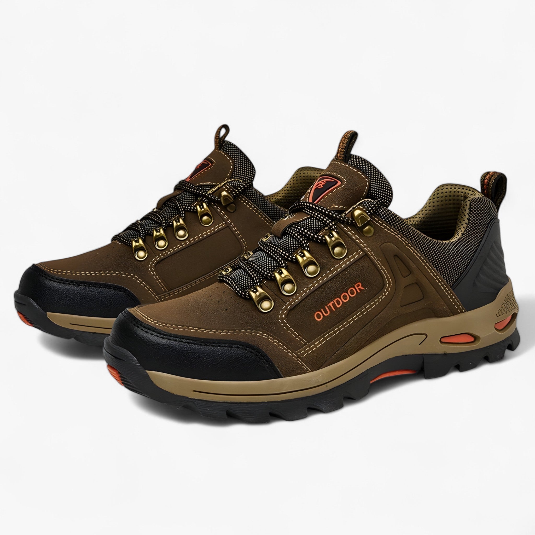 Men’s Suede Hiking Shoes with Non-Slip Rubber Sole and Ankle Support for Trail and Mountain Treks