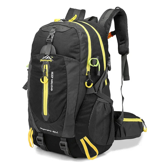 40L Lightweight Nylon Hiking and Camping Backpack with Adjustable Straps and Mesh Pockets for Trail and Travel