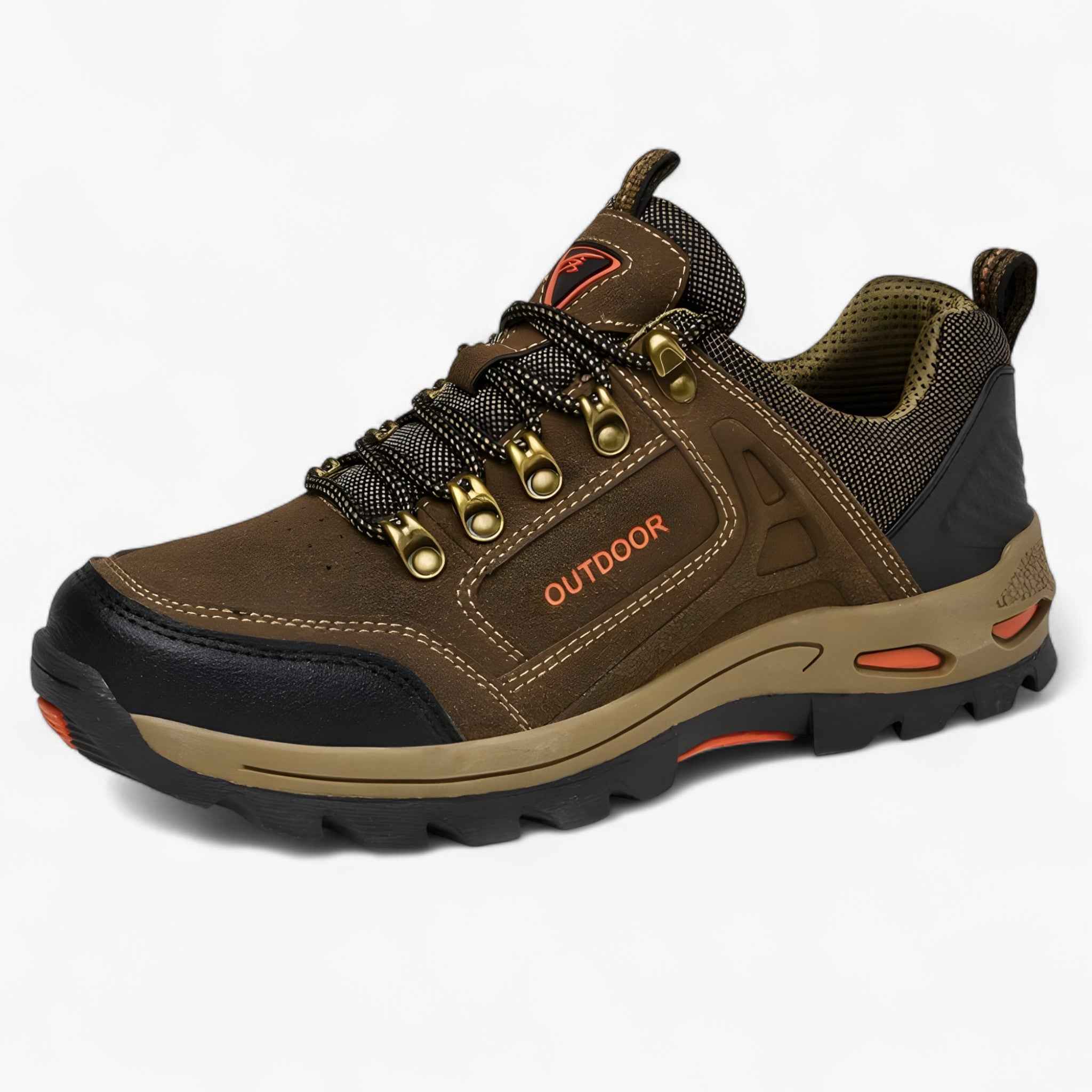 Men’s Suede Hiking Shoes with Non-Slip Rubber Sole and Ankle Support for Trail and Mountain Treks