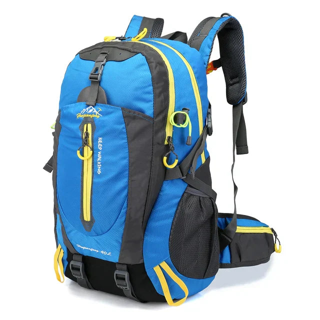 40L Lightweight Nylon Hiking and Camping Backpack with Adjustable Straps and Mesh Pockets for Trail and Travel
