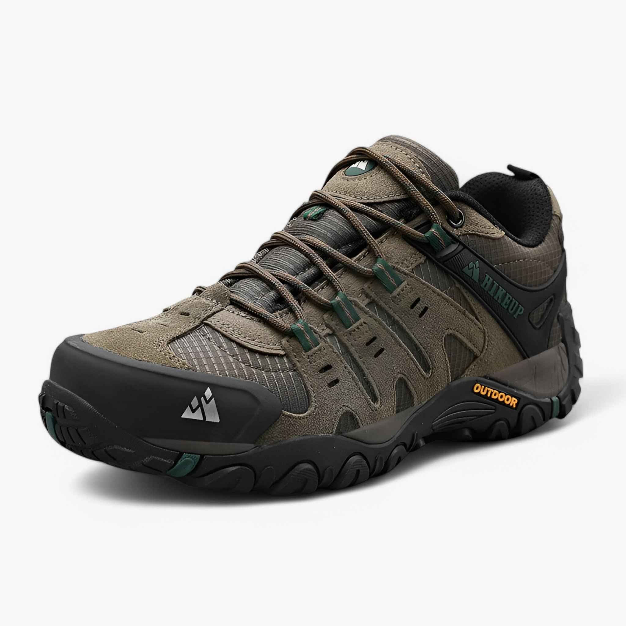 Men's Suede and Leather Hiking Shoes with Breathable Lining and Anti-Slip Outsole for Trail and Outdoor Use