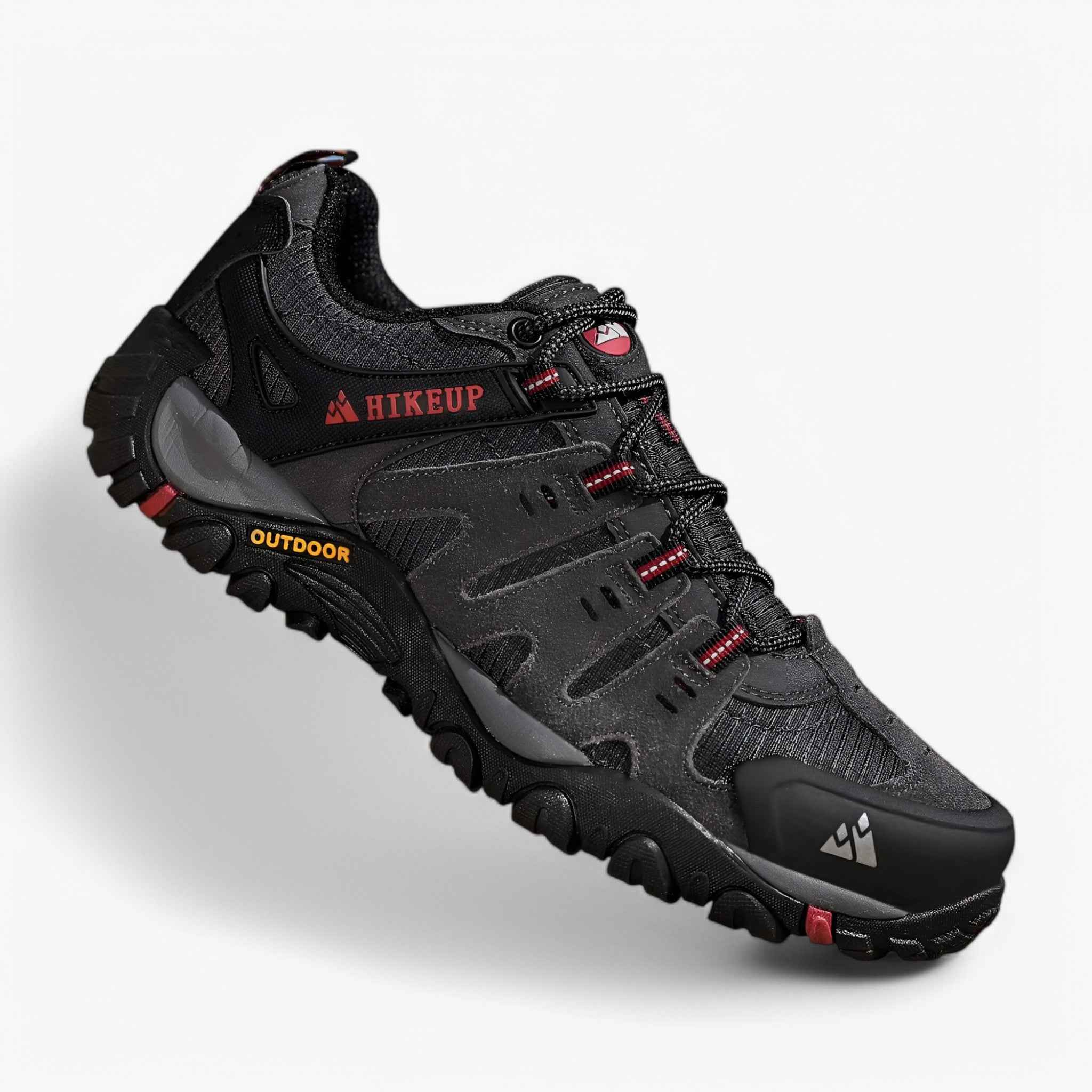 Men's Suede and Leather Hiking Shoes with Breathable Lining and Anti-Slip Outsole for Trail and Outdoor Use