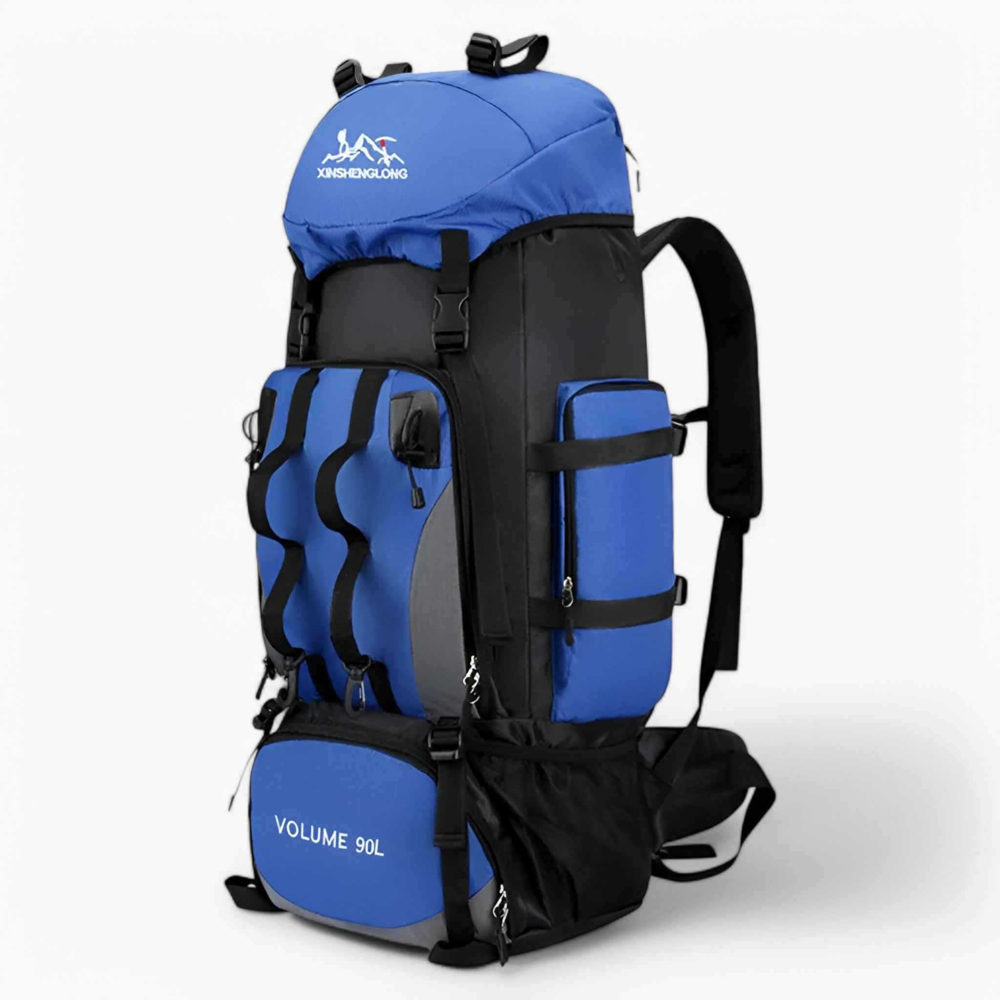 90L Waterproof Hiking Backpack with Adjustable Fit and Multi-Pocket Storage for Camping and Climbing Trips