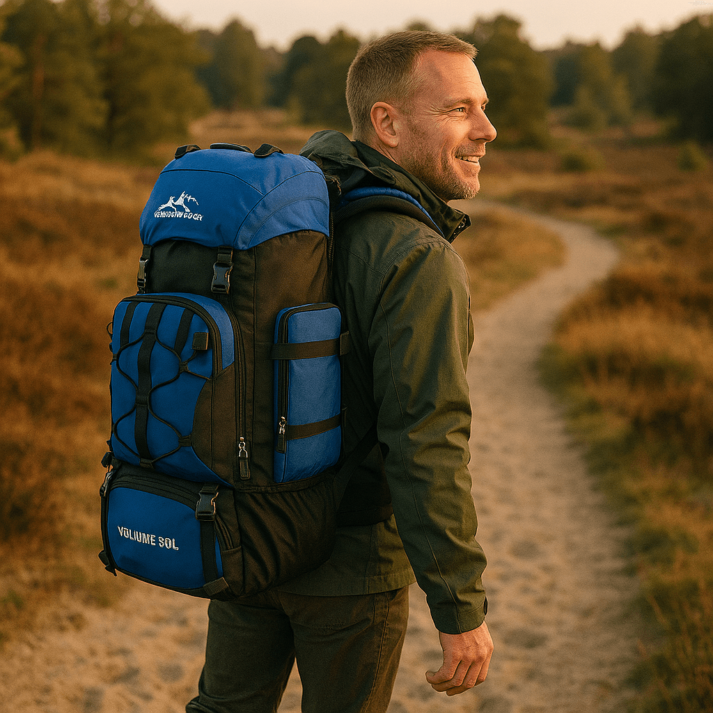 90L Waterproof Hiking Backpack with Adjustable Fit and Multi-Pocket Storage for Camping and Climbing Trips