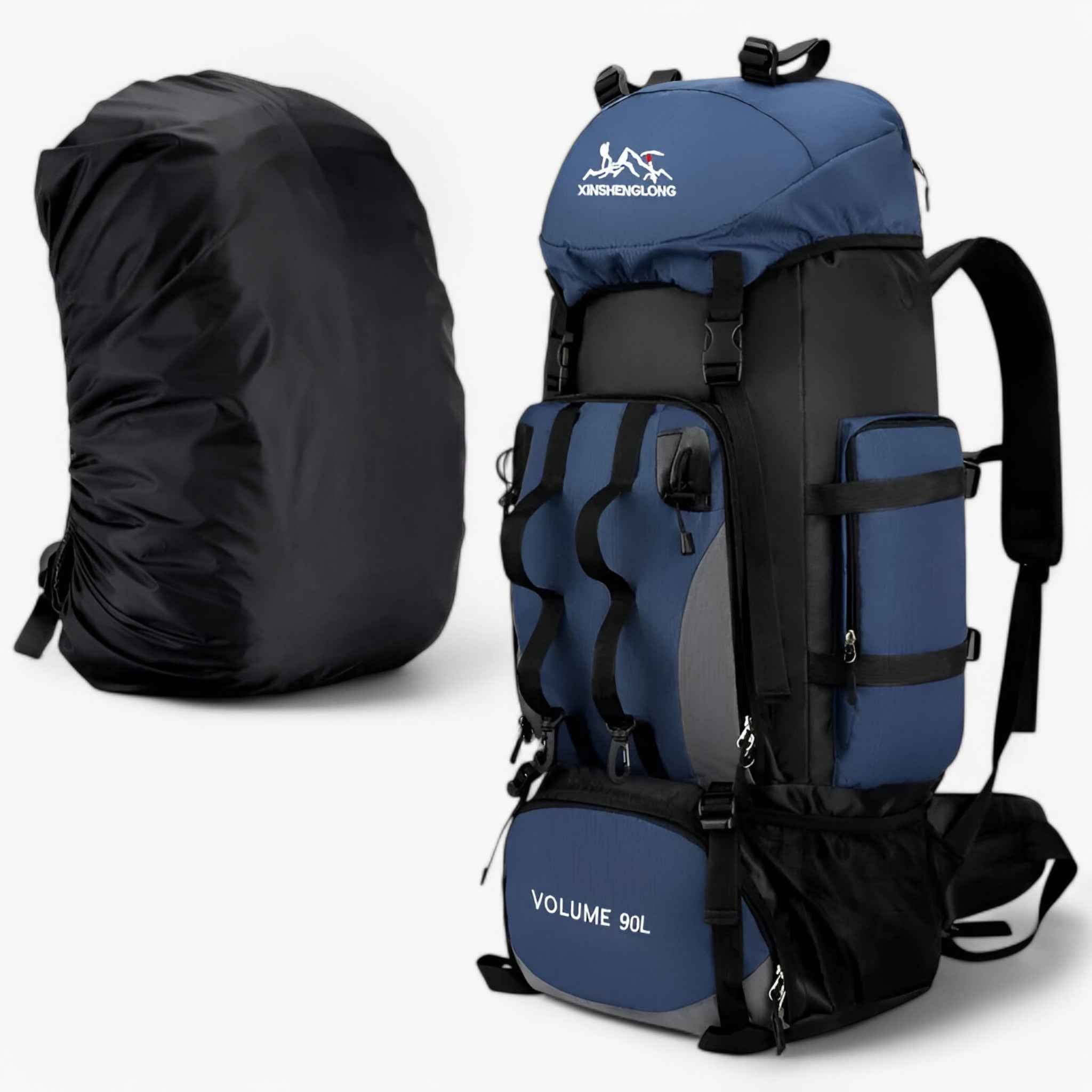 90L Waterproof Hiking Backpack with Adjustable Fit and Multi-Pocket Storage for Camping and Climbing Trips