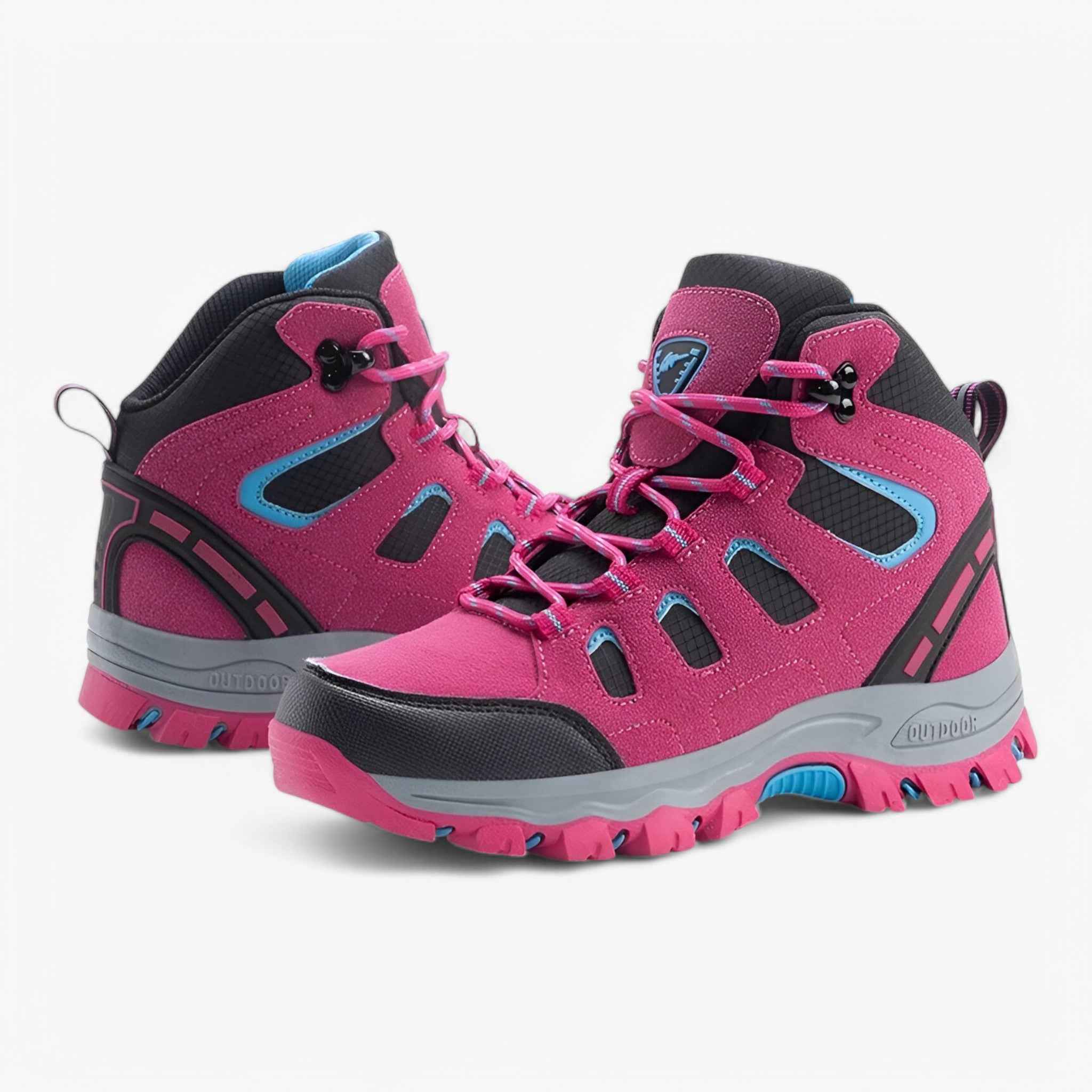 Men's Leather Hiking Shoes with Non-Slip Rubber Outsole and Lace-Up Design for Trail and Everyday Wear