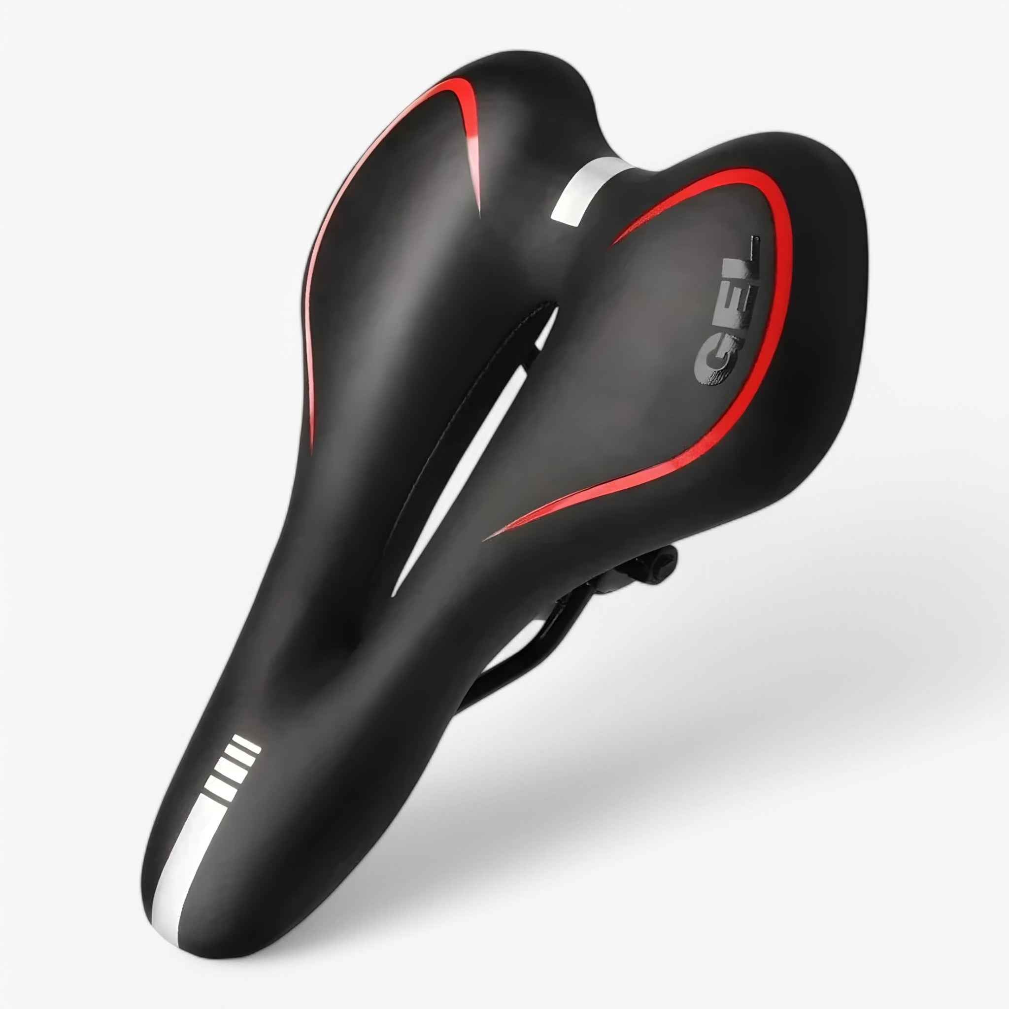 Shock-Absorbing Bike Saddle with Silica Gel Cushion and Water-Resistant PU Leather for Long-Distance Cycling